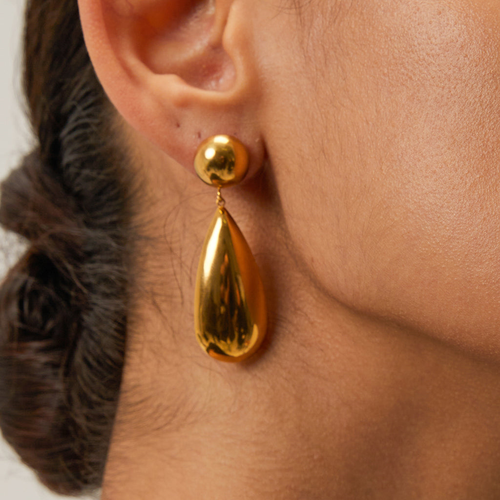 Aretes Gotas de oro